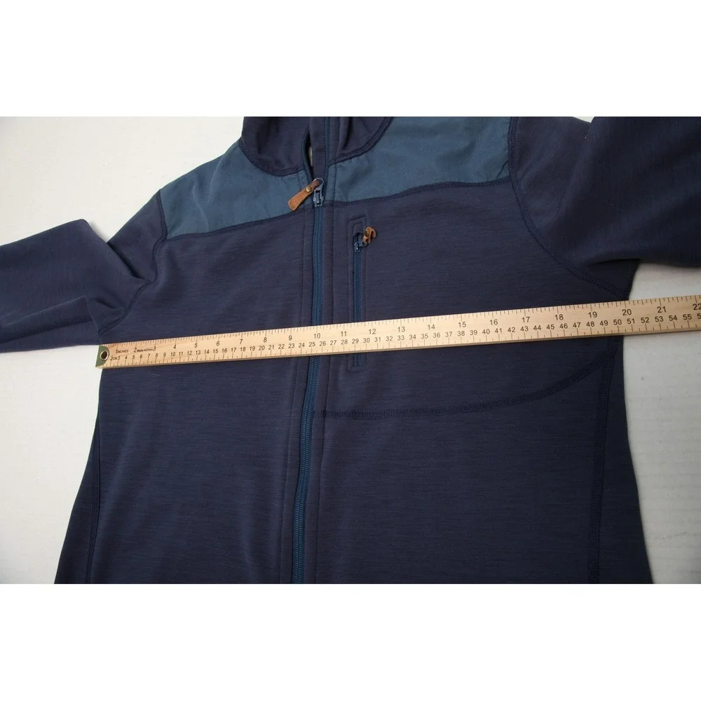 Fjallraven Jacket Womens Medium Blue Keb Fleece Hoodie Full Zip Outdoor 89482 - Picture 10 of 14